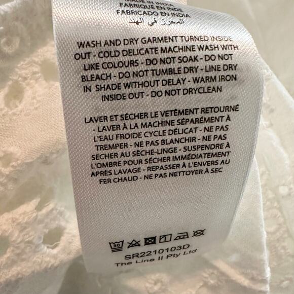 Significant Other Eleanor Eyelet Cut Out Backless Midi Dress Size US 4 Ivory - Picture 9 of 15